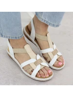 Pohodlné dámské nazouvací sandály bílé model 21904731 - Rieker