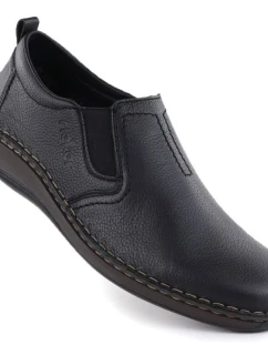 Černá pánská kožená nazouvací obuv model 21914285 - Rieker