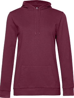 B&C #Hoodie /women Dámská mikina s kapucí 01.W04W wine