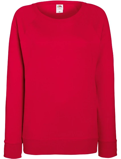 Fruit of the Loom Lady-Fit LW Raglan Sweat Dámská raglánová mikina 16.2146 red Fruit of the Loom Lady-Fit LW Raglan Sweat Dámská raglánová mikina 16.2146 red