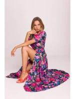 M858 Maxi šaty s otevřenými zády - model 1 M858 Maxi šaty s otevřenými zády - model 1