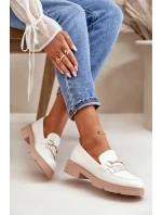 Dámské Mokasíny S Ozdobou Eko Kožené Bílé Tialorae Dámské Mokasíny S Ozdobou Eko Kožené Bílé Tialorae