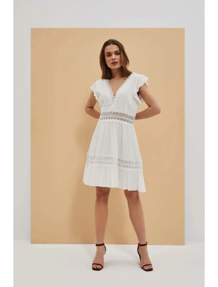 Dámské šaty model 21303075 bílé - MOODO Dámské šaty model 21303075 bílé - MOODO