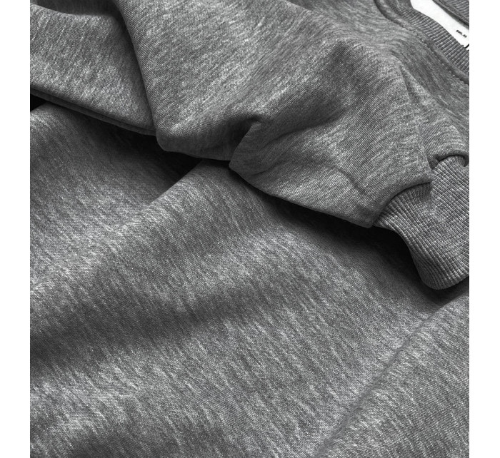 Tmavě šedý dámský dres s krátkou mikinou (8C71-5)