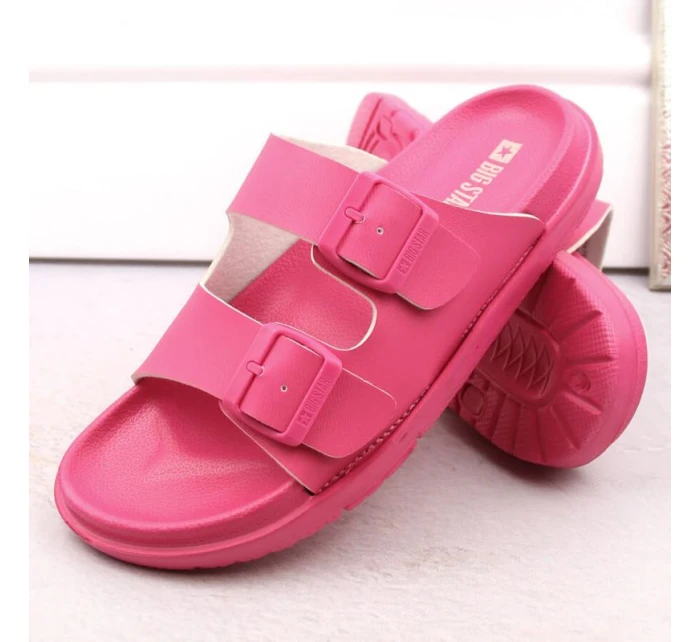 Big Star W INT2004E fuchsiové pěnové žabky s přezkami