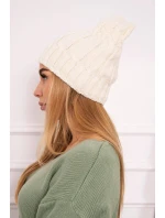 Fleecová čepice Iwona K221 ecru