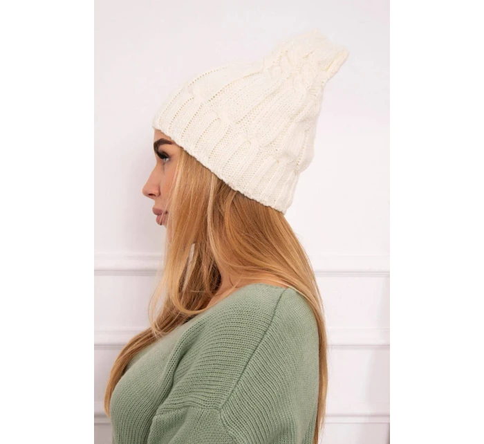 Fleecová čepice Iwona K221 ecru