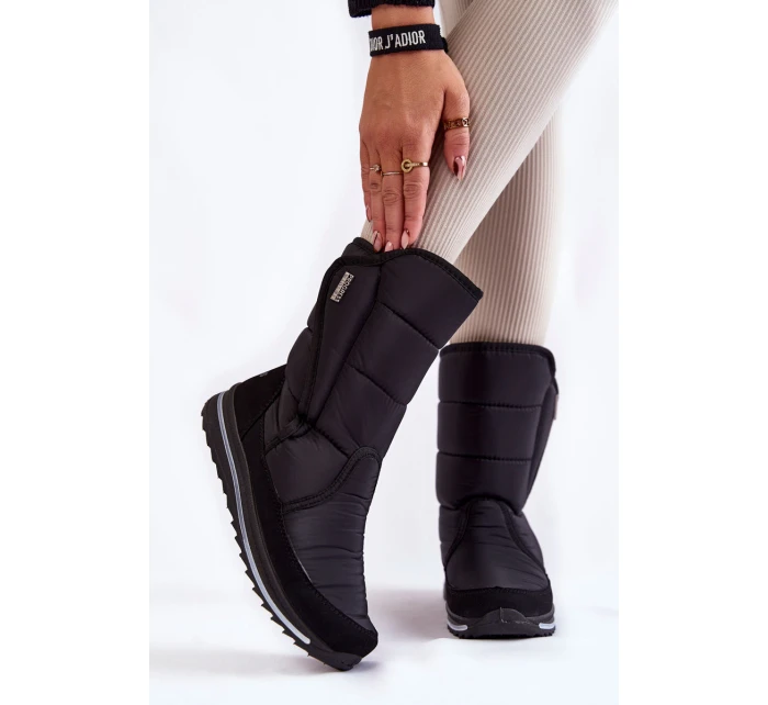 Dámské sněhule na suchý zip Progress model 21602437 Černé - Boto