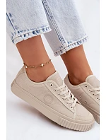 Nízké dámské tenisky Big Star model 22101556 béžové - Big Star Shoes Nízké dámské tenisky Big Star model 22101556 béžové - Big Star Shoes