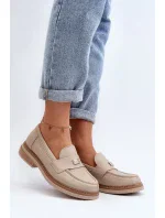 Dámské kožené mokasíny Zazoo, béžová Dámské kožené mokasíny Zazoo, béžová