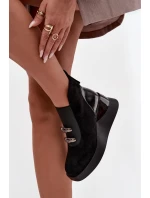 Dámské kotníkové boty na platformě D&A – černé Dámské kotníkové boty na platformě D&A – černé