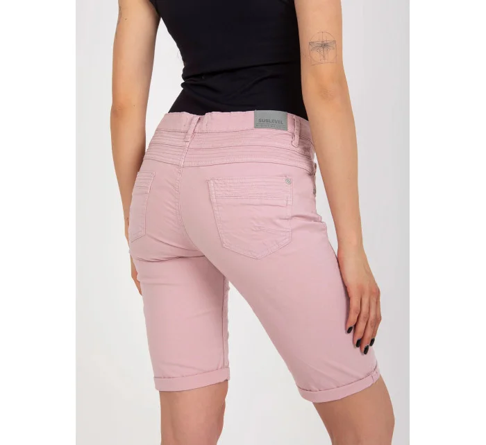 Dámské šortky D63990T61827ZD Světle růžová - Sublevel