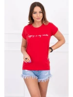Dámské tričko model 21251221 červené - Kesi
