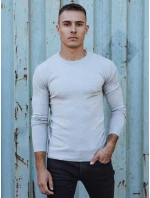 Pánský klasický svetr světle šedý FashionStreet WX2212