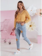 FLORENSSO modré dámské džíny slim fit kalhoty FashionStreet UY2467 FLORENSSO modré dámské džíny slim fit kalhoty FashionStreet UY2467