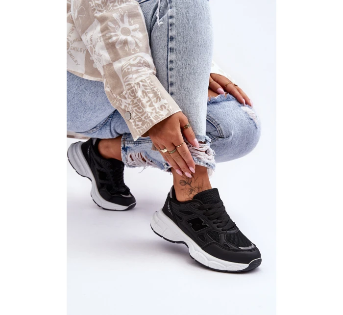 Modní Dámské Sportovní Boty S Síťovinou Černá Venice Modní Dámské Sportovní Boty S Síťovinou Černá Venice