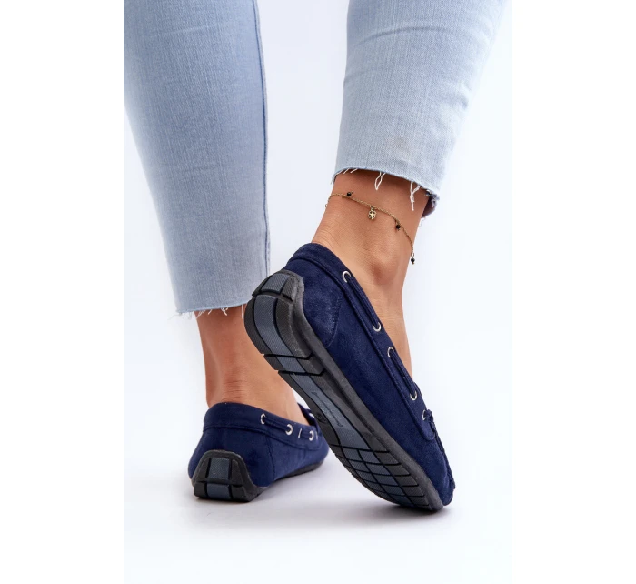 Dámské modré semišové mokasíny Si Passione Dámské modré semišové mokasíny Si Passione