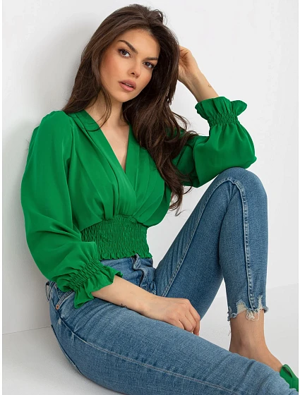 Bluzka DHJ BZ model 18484233 zielony - FPrice Bluzka DHJ BZ model 18484233 zielony - FPrice