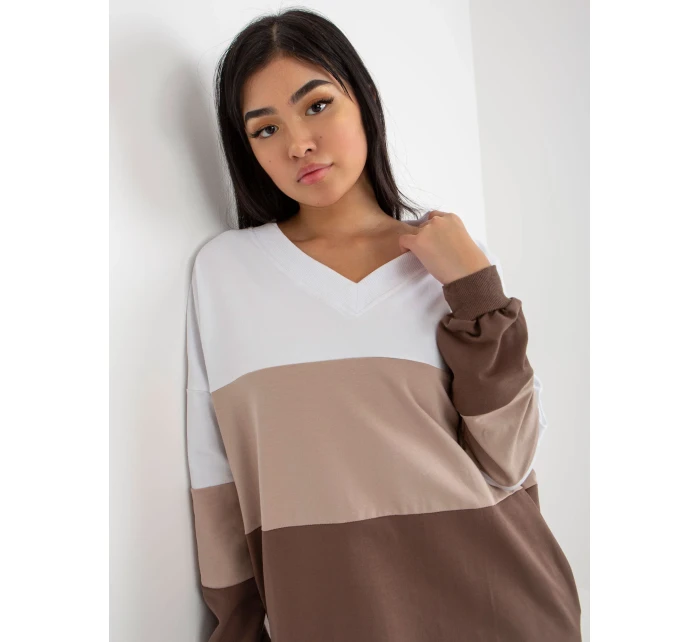 RV SK 8382 šaty.31 bílo-hnědá