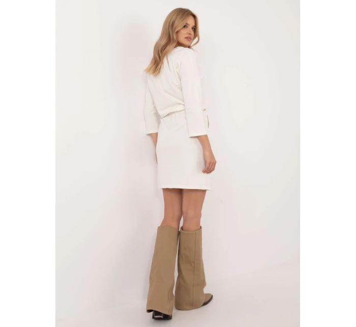 Sukienka RV SK A model 21798053 ecru - FPrice Sukienka RV SK A model 21798053 ecru - FPrice