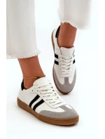 Dámské kožené nízké tenisky Zazoo bílé Dámské kožené nízké tenisky Zazoo bílé