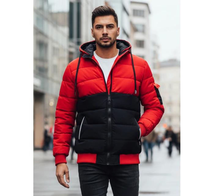 Pánská zimní bunda s kapucí model 21993653 - Dstreet Pánská zimní bunda s kapucí model 21993653 - Dstreet