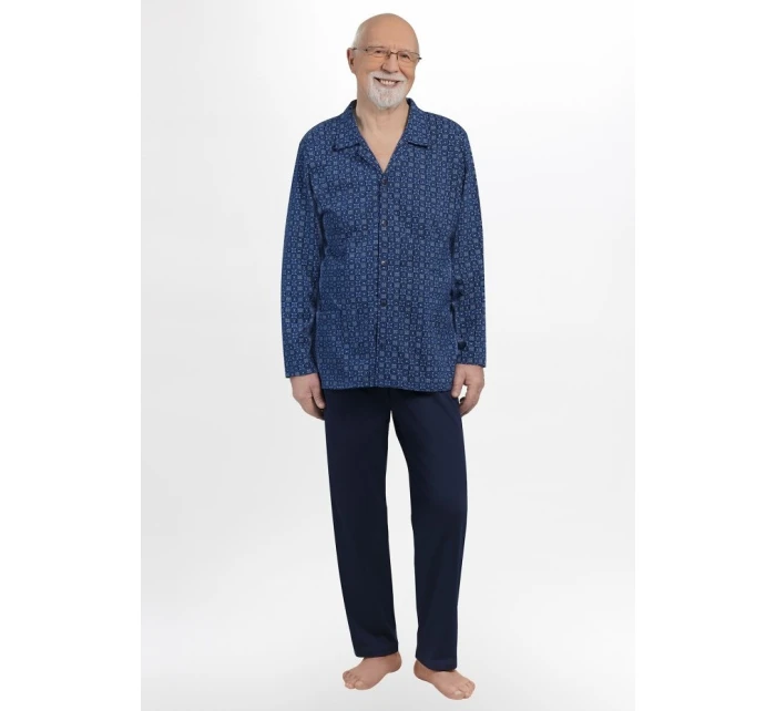 Pánské pyžamo Martel 403 Antoni III délka/r 3XL-4XL pyžamo na zip Pánské pyžamo Martel 403 Antoni III délka/r 3XL-4XL pyžamo na zip