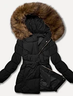 Dámská přechodná bunda bomber J Style černo-béžová (5M3238-392B)