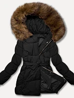 Dámská přechodná bunda bomber J Style černo-béžová (5M3238-392B)