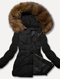 Dámská přechodná bunda bomber J Style černo-béžová (5M3238-392B)