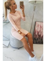 Klasické šaty tmavě pudrově růžové