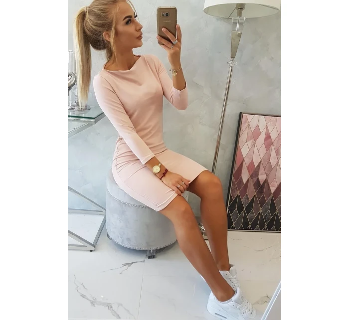 Klasické šaty tmavě pudrově růžové