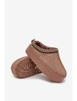 Dětské zimní boty pro mládež s výšivkou na platformě Khaki model 21718393 - Boto