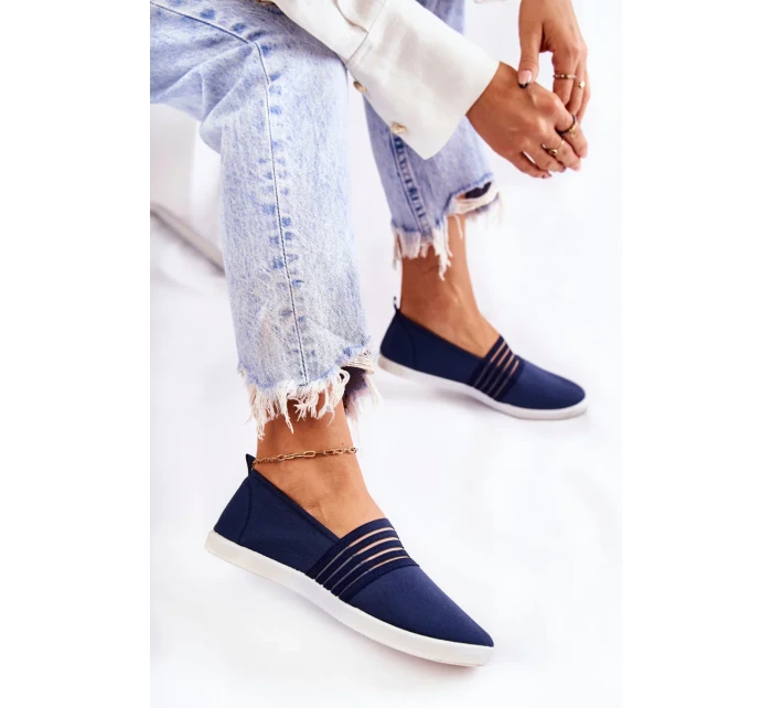 Dámské látkové tenisky Slip-On námořnická modre Lilis Dámské látkové tenisky Slip-On námořnická modre Lilis