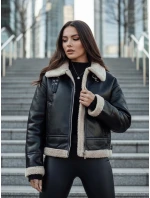 Dámská kožená bunda s ovčí kůží black Dstreet model 21995373 - FashionStreet