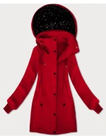 Čevená dámská mikina s kapucí a se stojáčkem LHD (AMG-171) Čevená dámská mikina s kapucí a se stojáčkem LHD (AMG-171)