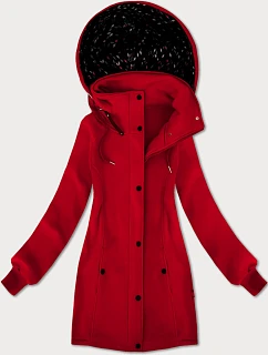 Bluza damska z kapturem i stójką czerwona model 21335857 - LHD