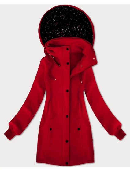 Čevená dámská mikina s kapucí a se stojáčkem LHD (AMG-171) Čevená dámská mikina s kapucí a se stojáčkem LHD (AMG-171)