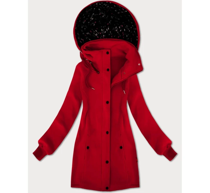 Čevená dámská mikina s kapucí a se stojáčkem LHD (AMG-171) Čevená dámská mikina s kapucí a se stojáčkem LHD (AMG-171)