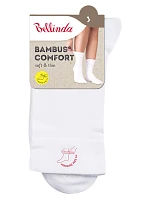 Dámské bambusové ponožky BAMBUS* LADIES COMFORT SOCKS - BELLINDA - bílá