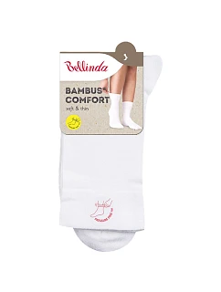 Dámské bambusové ponožky BAMBUS LADIES COMFORT SOCKS - BELLINDA - bílá