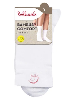 Dámské bambusové ponožky BAMBUS LADIES COMFORT SOCKS - BELLINDA - bílá