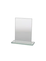 Skleněná trofej s matným podstavcem