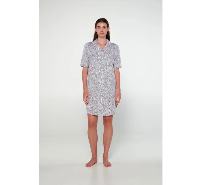 Vamp - Noční košile s knoflíky a potiskem 20331 - Vamp
