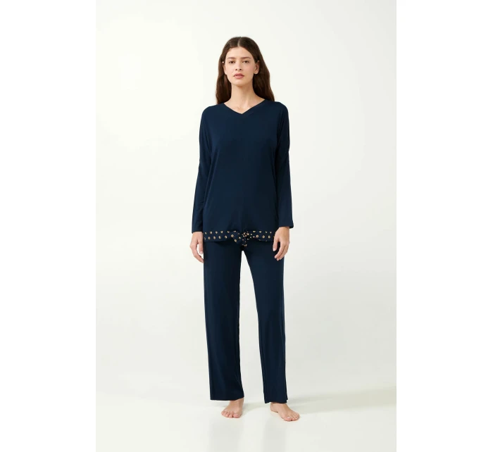 Pyžamo se zlatými detaily model 20515604 - Vamp