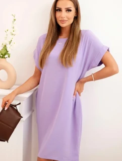 Šaty s kapsami světle fialová