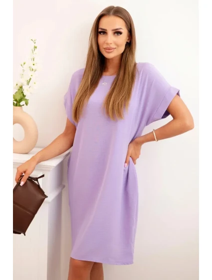 Šaty s kapsami světle fialová Šaty s kapsami světle fialová