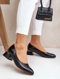 Kožené Lodičky Lewski 3118 Černé