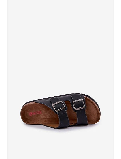 Lehké Pánské Pantofle S Přezkami Eko Kůže Big Star model 21683885 Černé - Big Star Shoes