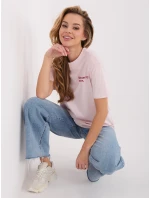 T shirt model 21798095 jasny różowy - FPrice T shirt model 21798095 jasny różowy - FPrice